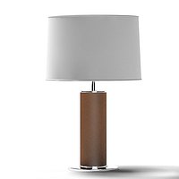 RALPH LAUREN ROUND LEATHER WRAPED RL14042PN  MODERN CONTEMPORARY TABLE LAMP
