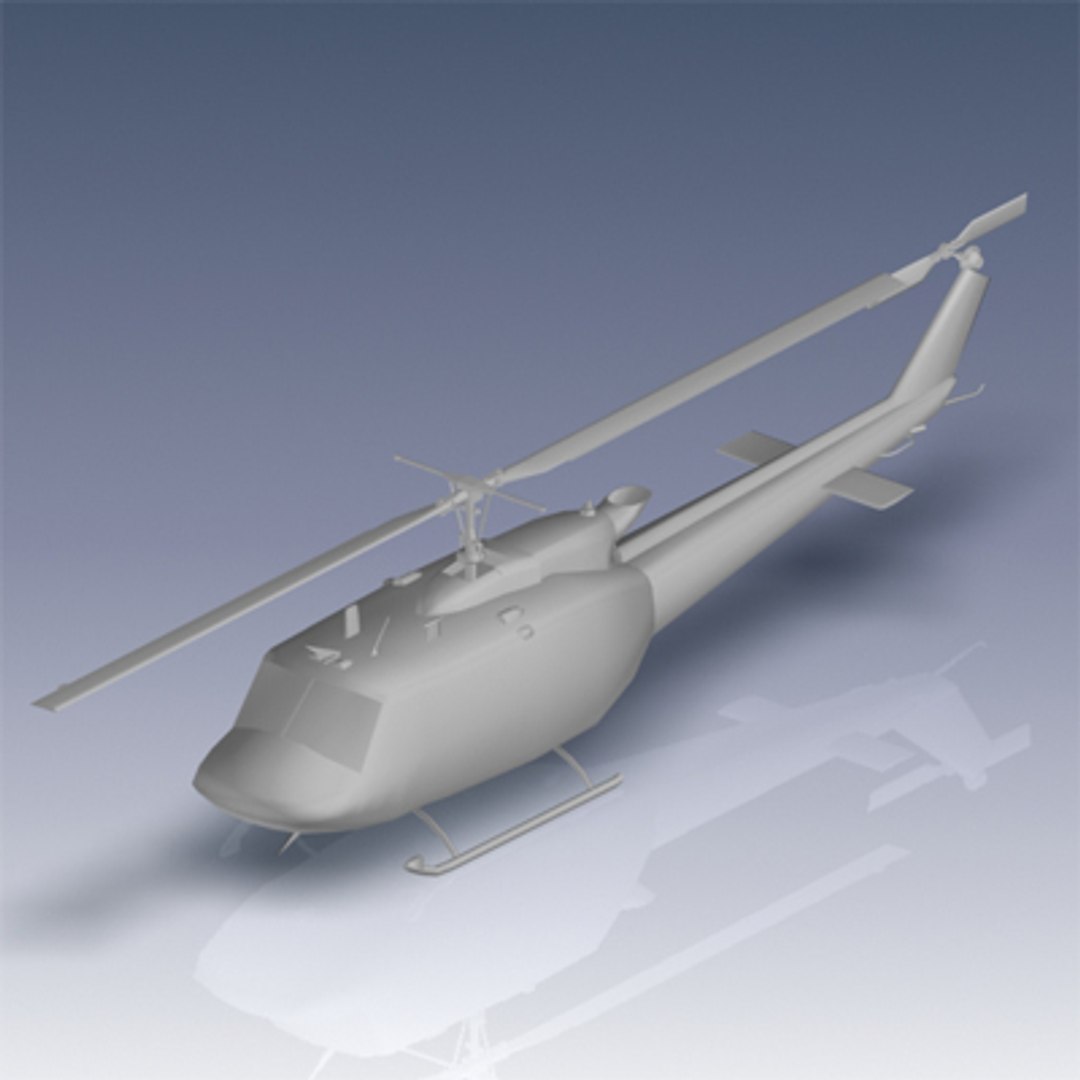 3d Usaf Th-1h Helicopter Model