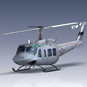 3d usaf th-1h helicopter model