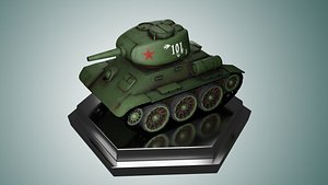 mini russian tank t34 3D