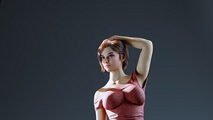 Elena- Advanced Rigged Female-Game Ready 3D model - UE5 3D