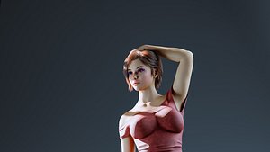 Elena- Advanced Rigged Female-Game Ready 3D model - UE5