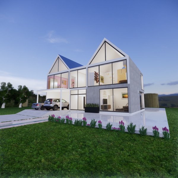 Modern residential house 3D - TurboSquid 1665090