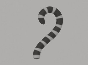 3D Ring Tailed Lemur Tail