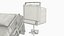 3D Patient Monitor with Hospital Bed and Infusion Pole
