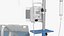 3D Patient Monitor with Hospital Bed and Infusion Pole