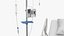 3D Patient Monitor with Hospital Bed and Infusion Pole