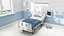3D Patient Monitor with Hospital Bed and Infusion Pole