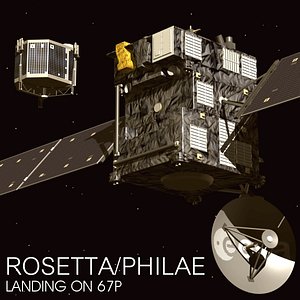 rosetta philae spacecraft 3d model