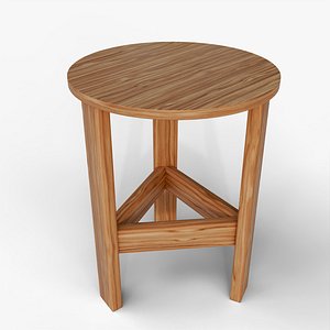Modern Wooden Stool 3D Model model