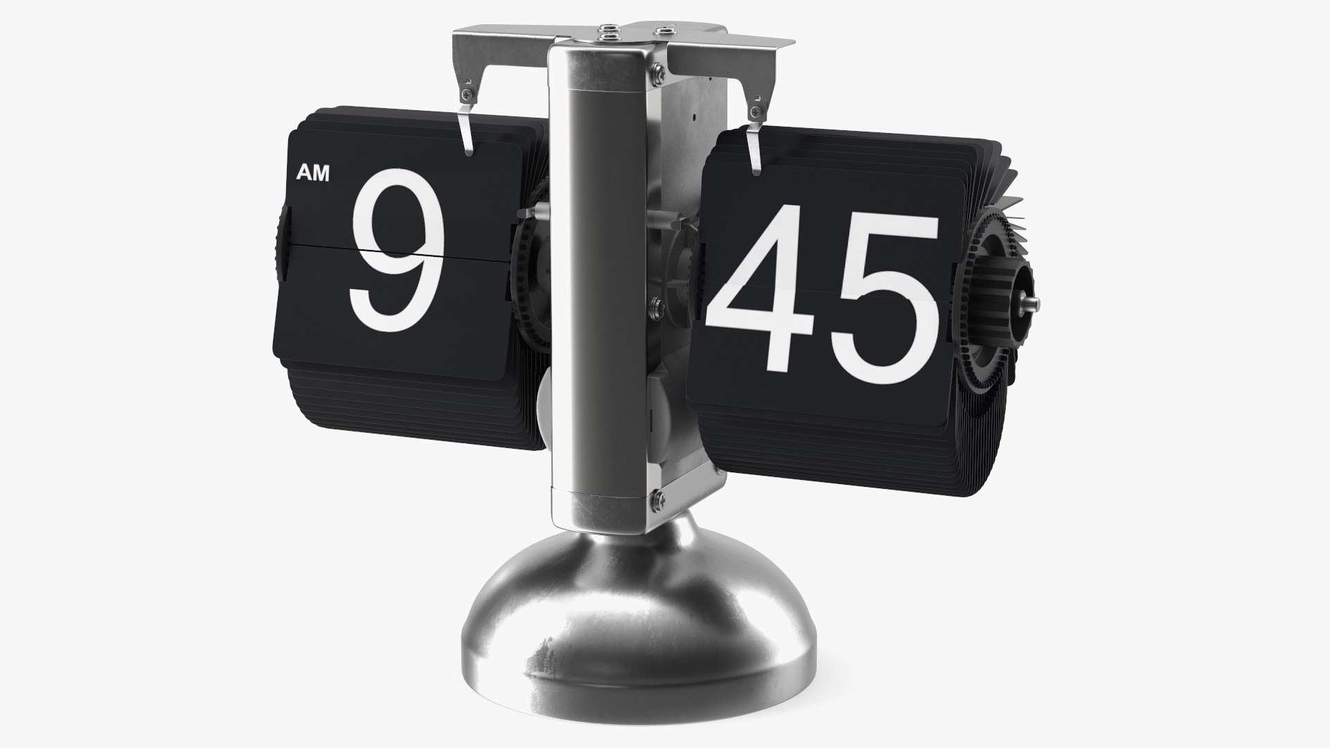 Retro Digital Flip Down Clock 3D model preview