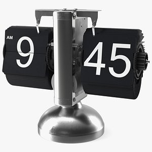 3D Retro Digital Flip Down Clock model