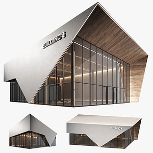 3D model Commercial building 3 Exhibition salon Trade pavilion Showroom