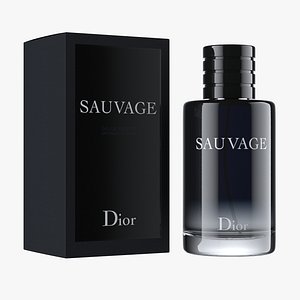 Dior Sauvage Perfume With Box 3D model