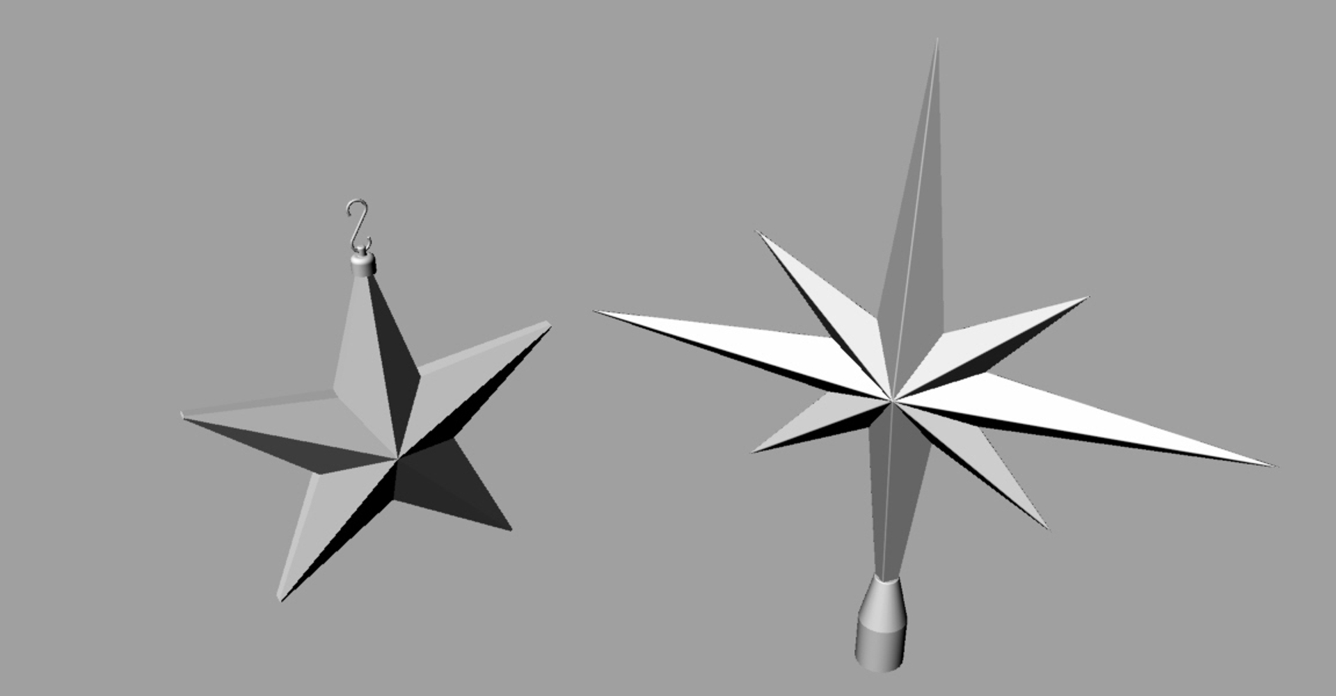 3d model of star tree topper