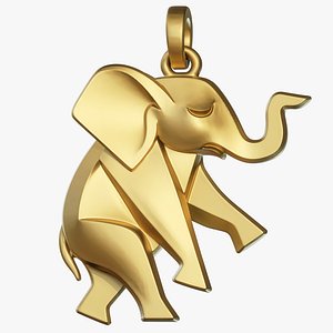 Cute Elephant Pendant 3D model