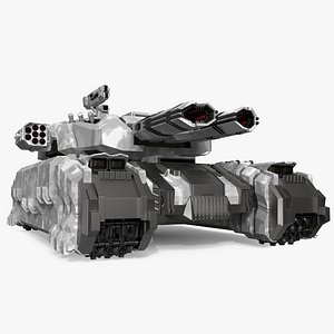 Futuristic Heavy Tank Winter Khaki
