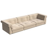 Maiden home forma modular sofa marled alpaca velvet porcelain