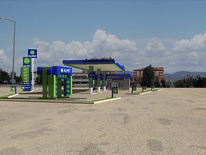 3D petrol station