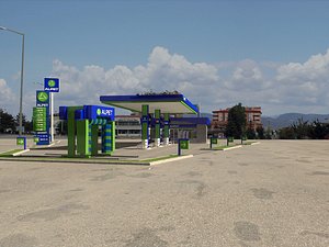 petrol station