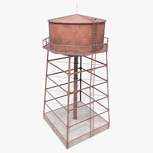 3D Old Water Tower model