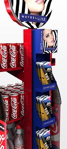 Free standing cross marketing point of sale display stand