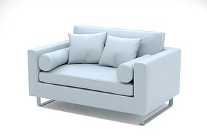 Covert Leather Sofa with Bolsters and Cushions model