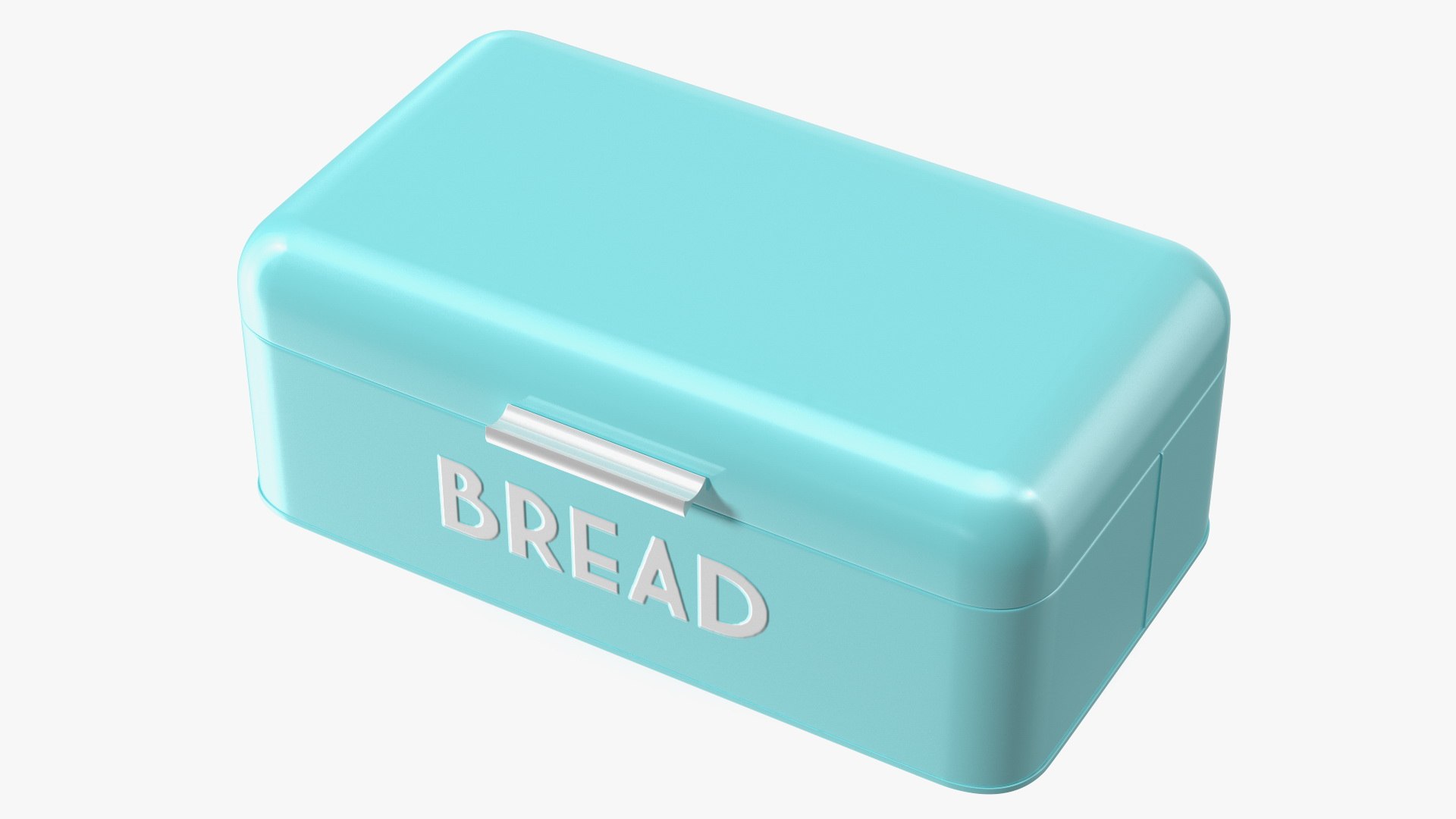 Metal Bread Bin Blue 3D model preview
