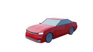 Low Poly Generic Sport Car Low-poly 3D model 3D model