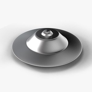 3D Old flying saucer model