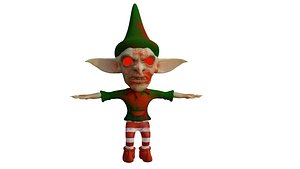 3D character elf creature model