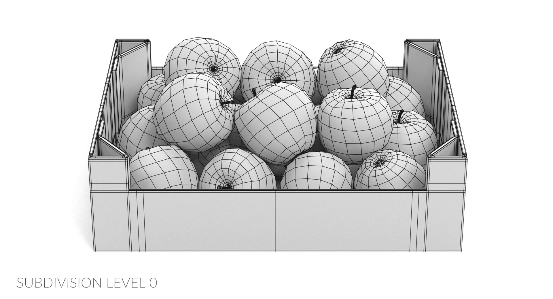 Apples Box 3D Model - TurboSquid 1405402