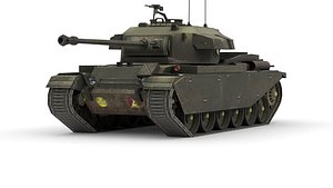 Centurion Tank Mk5 - British Cold War MBT 3D Model Free low-poly 3D model