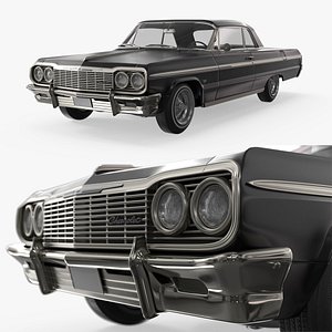 3D Chevrolet Impala 1964 Vintage Lowrider Simplified