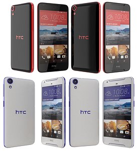 htc desire 628 black 3d model