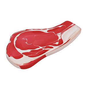 modeled steak meat 3D