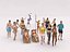 20x 3D PEOPLE LOW POLY SPORT SPORTS BEACH PEOPLE CROWD