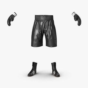 3d model boxing gear black 2