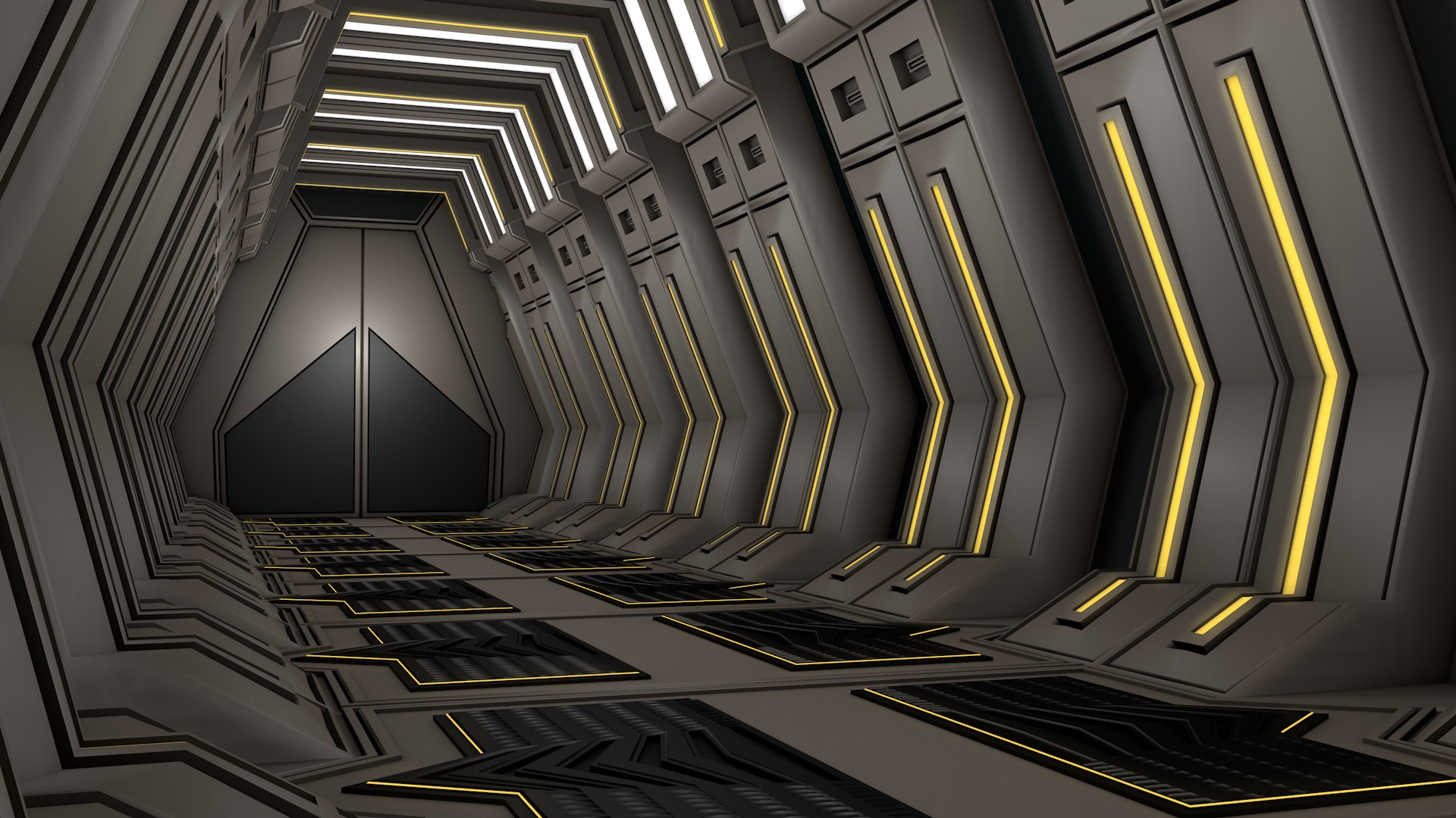 3D Sci Fi Corridor Model - TurboSquid 2520012