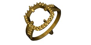 3d gold ring
