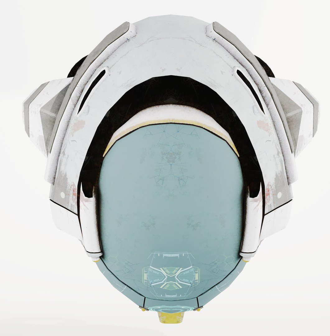 Damaged Science Fiction Helmet 3D - TurboSquid 2106646