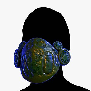 3D Gas mask respirator scifi futuristic model 3D