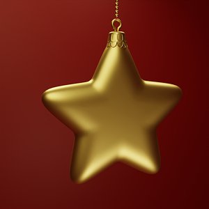 Gold Star 3D - Christmas 02