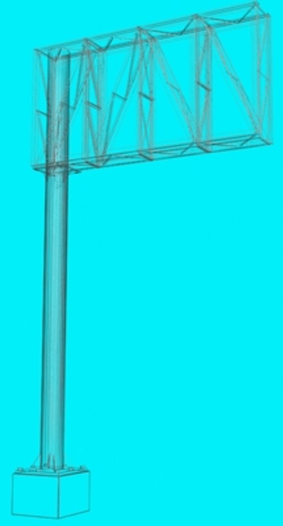 3d Model Of Overhead Sign
