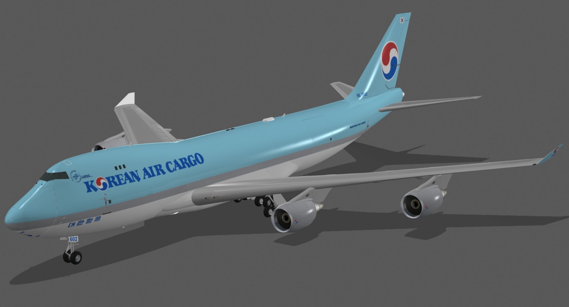 3d Model Boeing 747-400 F Korean