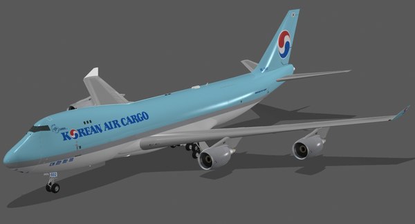 大韓航空 KOREAN AIRCARGO B747-400ERF 貨物機模型 た