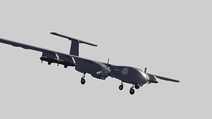 3D drdo rustom vehicle uav