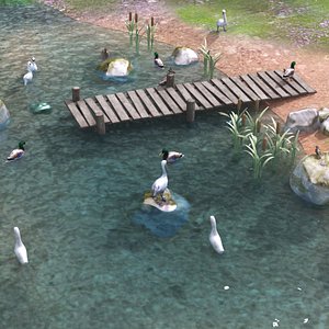 Lake with Animals model