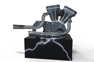 motorcycle engine 3d model