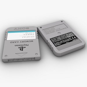 3D PSX Memory Card model